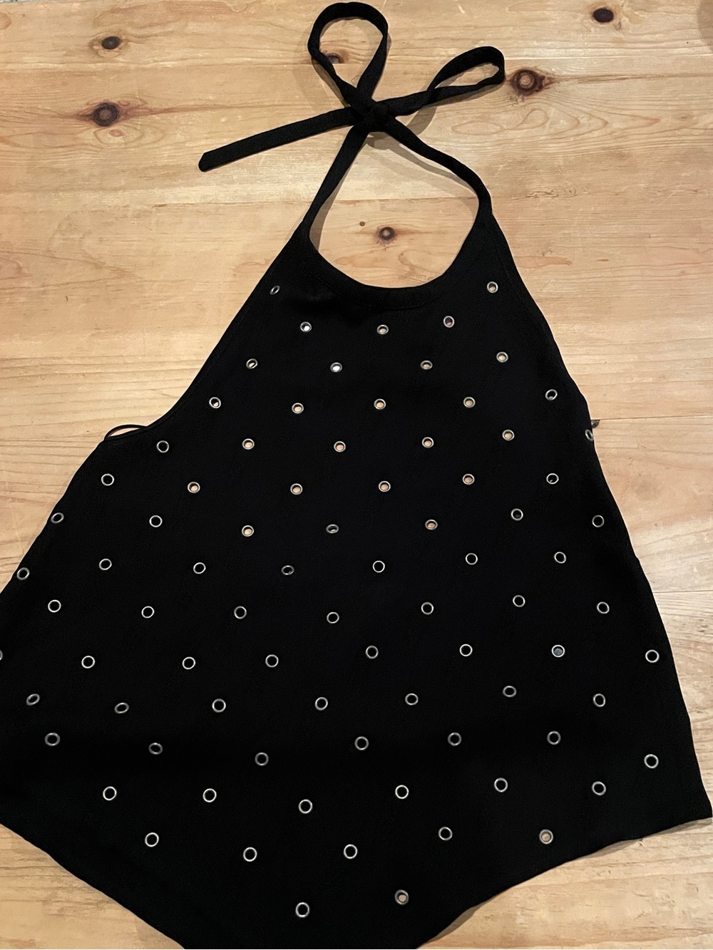 NWT Anthropologie studded Rivet halter top minimalist edgy Y2K versatile S